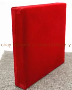 7 X 7" Large Red Velvet Jewelry Necklace Boxes Christmas Gift Box Presentation - Picture 1 of 9