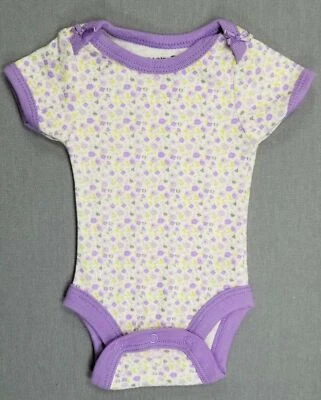 Baby Girl Nwot Babies R Us Preemie Purple Floral Bodysuit - Image 1 of 2