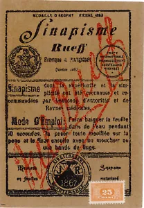 Frankreich, 1900er, Sinapisme Rueff - Vintage Werbedruck & Anleitung - Bild 1 von 2