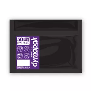 Stink Sack Dymapak 1/4 oz 6.10 X 4.53 Black Smell Proof Bag With Free Shipping - Picture 1 of 2