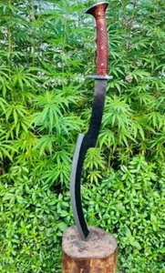 Custom Handmade Carbon Steel Blade Egyptian Khopesh Sword | Hunting | 32 inches - Picture 1 of 8