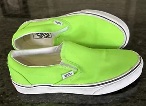 Unisex VANS OFF THE WALL Zapatos Sin Cordones Verde Neón Hombre’s 6 y Mujer’s 7.5 - Imagen 1 de 12