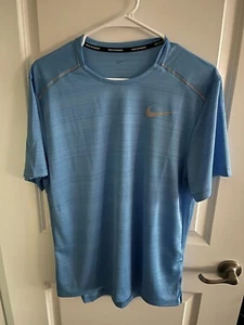 Nike Dri-Fit Miler Running Top Shirt hellblau Herren S / M / L / XL AJ7565-412 - Bild 1 von 3