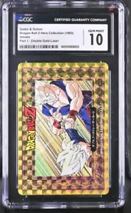 CGC 10 Goten & Gohan Gold Laser 1993 Dragon Ball Z Hero Collection Series 1 DBZ - Picture 1 of 2