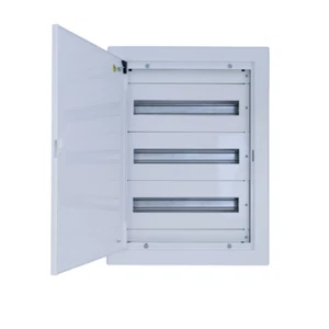 Verteilerkasten Unterputz Sicherungskasten aus Metall 54 Module 3-reihig IP30 - Bild 1 von 8