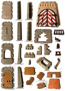 Playmobil® Teile Mauer Ritterburg Ersatzteile 3446 3450 3666 3667 Castle Burg - Bild 1 von 53