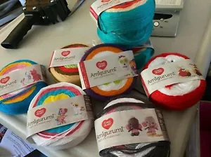 Red Heart Amigurumi Mermaid, Llama, Unicorn Elephant Sugar Skulls Hamburger Bird - Picture 1 of 9