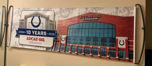 2 Indianapolis Colts Football LUCAS OIL Stadium 10 Year Anv. Retractable Banners - Picture 1 of 4