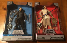 Disney Store STAR WARS Elite Series Premium Rey & Jyn Erso 10” Action Figures(2)