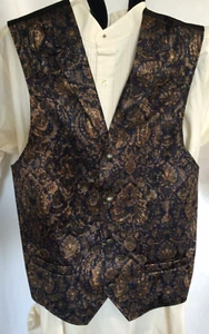 Wahmaker Kid's Navy Paisley 49'er Vest, Size Small - Picture 1 of 7