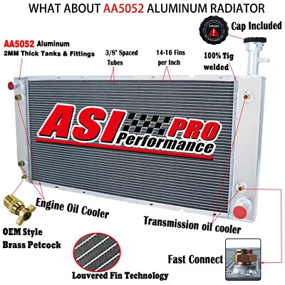 3Row Radiator For 2004-2016 Chevy Express GMC Savana 2500 3500 4500 6.0/6.6L - Image 1 of 4