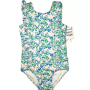Harper Canyon Girls 1pc Floral Swimsuit Sz 4 Nordstrom White Playful Springs - Picture 1 of 5