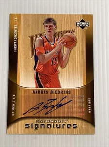 2005-06 Upper Deck Hardcourt Signatures #BI Andris Biedrins - Picture 1 of 2
