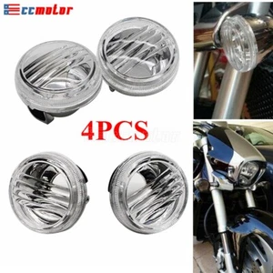 4Pcs Turn Signal Indicator Clear Lenses Cover For Suzuki Boulevard M109R M90 M50 - Picture 1 of 6