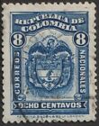 Colombia  1926 Coat Of Arms  8C  Good Used     (P251)