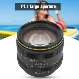 50mm F1.1 II APS-C Large Aperture Manual Focus Lens For Fuji XF Mount Camera - Picture 1 of 12