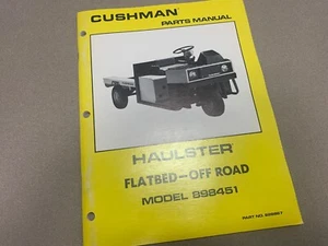 Cushman Haulster Flatbed Golf Cart Parts Manual 898451 Turf-Truckster w/Wiring - Picture 1 of 1