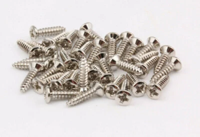 LUTHIERPARTS Pickguard and Backplate screws 3x12mm Nickel fits Fender ® Guitars 50 Stück