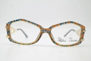 Vintage Glasses Paloma Picasso 3769 Multicolored Gold Square Eyeglass Frame - Picture 1 of 6