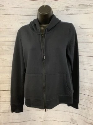 Armani Exchange A|X Women's Dark Navy Full Zip Hoodie Cotton Blend Size S - Image 1 of 4