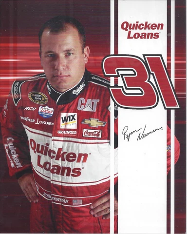 2015 RYAN NEWMAN "QUICKEN LOANS" #31 NASCAR SPRINT CUP POSTCARD Cover