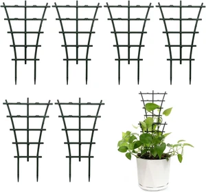 Stackable Plant Trellis for Indoor Climbing Potted Plants and Vines 6Pcs  - Picture 1 of 12