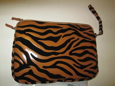 Elite Universal Double Zip Fashion Skin Case, 8", Blac/Brown Zebra NWT - Image 1 of 3