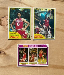 Lot Of 3 Vintage 1981 Julius Erving Topps Sports Trading Card #30, #104, #59 - Bild 1 von 2