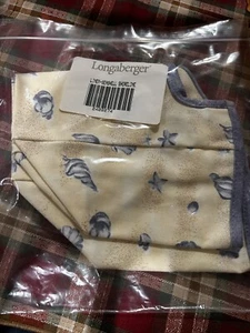Longaberger 1999 Seashell Basket Liner Shoreline Fabric NEW Beach Bow Ties - Picture 1 of 1