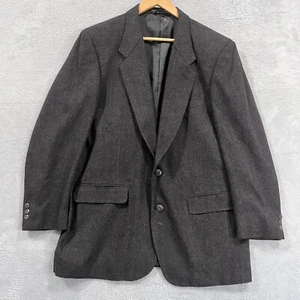 Oleg Cassini Mens 44L Sport Coat Blazer Silk & Wool Jacket Preppy - Picture 1 of 15