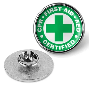 HLW Erste Hilfe AED zertifiziert Hut Pin Revers Krawatte Tac Abzeichen, Anzug Hemd Hut - Silber - Bild 1 von 3