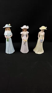3 Enesco 1980 Vintage Lady's Long Dress With Flowers #F1 - Picture 1 of 21