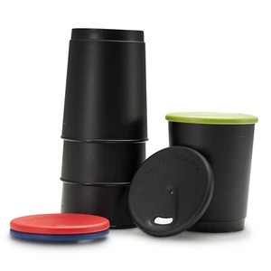 Barista 365 Coffee-to-go-Becher Kaffeebecher mit Deckel 4er-Set Mehrwegbecher - Bild 1 von 7