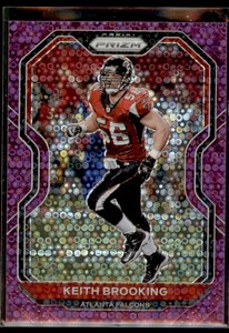Keith Brooking 2020 Panini Prizm Purple No Huddle /35 #232 Atlanta Falcons
