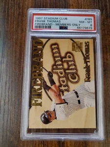1997 Stadium Club FRANK THOMAS PSA 8 Members Only card Firebrand Insert CHICAGO - Picture 1 of 3