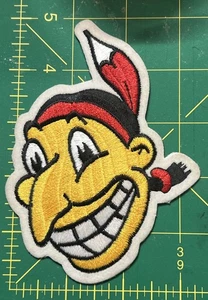 RARE Cleveland Indians Chief Wahoo AUTHENTIC MLB PATCH Guardians ~ 5” x 3” - Picture 1 of 5
