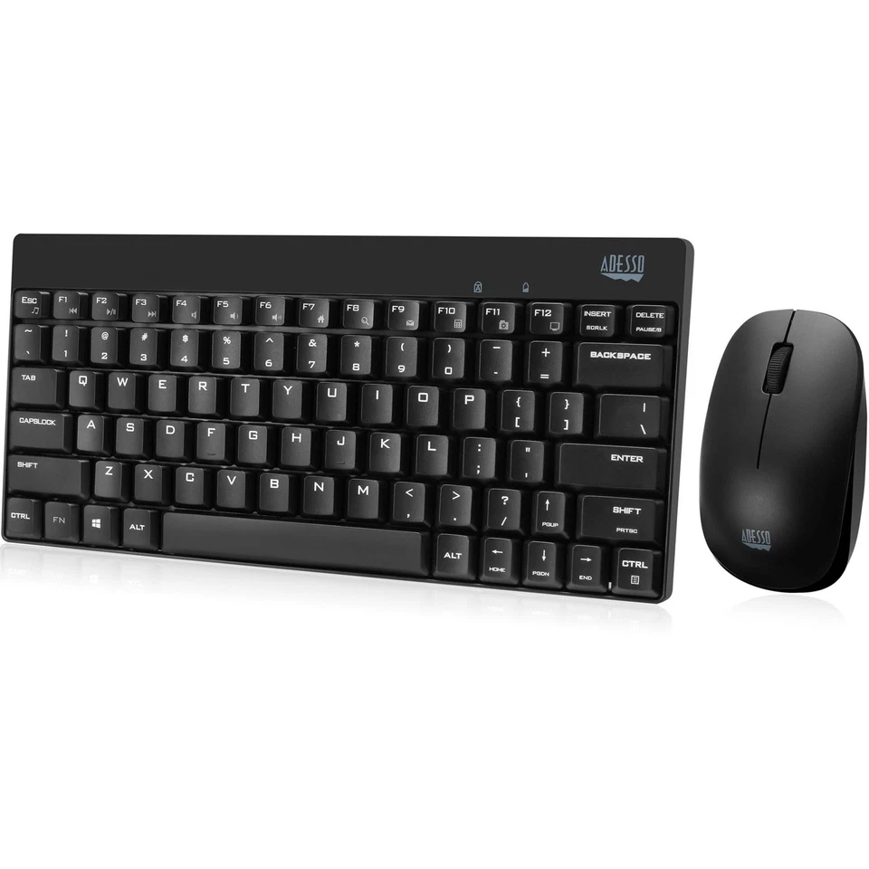 WKB-1100CB Natural Ergonomic Wireless Spill Resistant Mini Keyboard & Mouse C... - Image 1 of 4