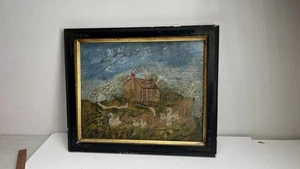antique needlepoint sampler framed - Picture 1 of 6