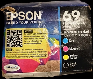 Genuine Epson 69 Inks Cartridges-for Stylus NX 515 WF300 600 Printer-OEM-4PK - Picture 1 of 1