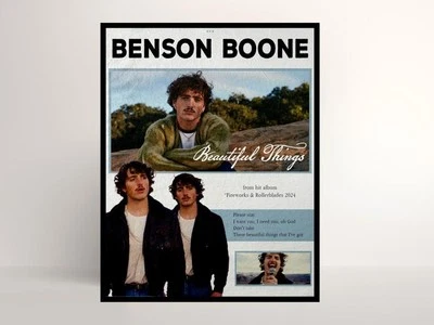 Benson Boone Beautiful Things & Fireworks and Rollerblades Poster – Pop Music - Image 1 of 4