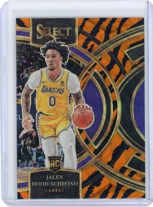 2023-24 Panini Select #123 Jalen Hood-Schifino Tiger Stripe SSP - Lakers  - Picture 1 of 2