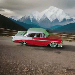 Jada DUB 1956 Chevrolet Bel Air 1/24 Diecast Modellauto, rot - Bild 1 von 18