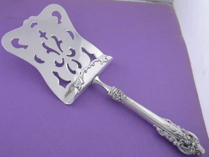 Servidor de espárragos con capucha barroco Wallace Grande de plata esterlina ~ sin mono - Imagen 1 de 7