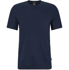 Hugo Boss Mens T-Shirt BOSS H Tessler 199 Mercerised Cotton Tee in Navy Blue - Picture 1 of 7