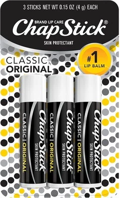 Tubos de bálsamo labial ChapStick clásicos originales, cuidado - 0,15 OZ (paquete de blanco  Foto 1 de 4