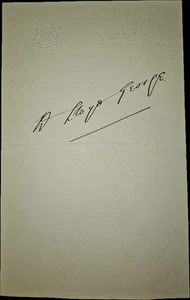 WWI British PM David Lloyd George autografo su ufficiale 10 Downing Street LH - Foto 1 di 10