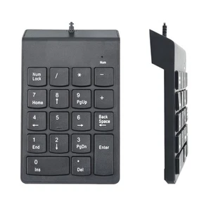 USB Slim Mini Wired Numeric Keypad Number Digital Keyboard 18 Keys _ha - Photo 1/9