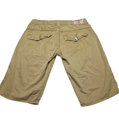 Pantalones Cortos True Religion Joey Grande T Para Mujer Talla 28 Beige Entrepierna Hechos en EE. UU. Y2k Foto 1 de 4