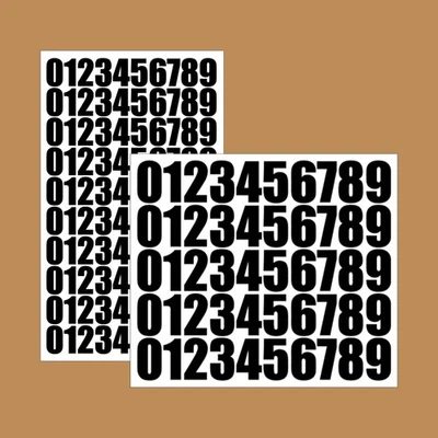 Small Vinyl Numbers Sticker Sheet Black White Red Blue For Signs Sign Making - Image 1 of 4