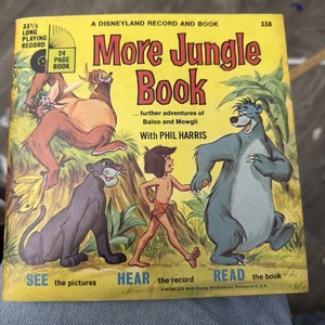 Walt Disney's More Jungle Book: Disneyland Vinyl LP 33 1/3 1969 + Book Mowgli - Foto 1 di 4
